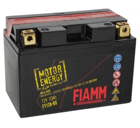 motobaterie FIAMM AGM FT12A-BS (150x87x105)